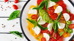 Salade de tomates et mozzarella