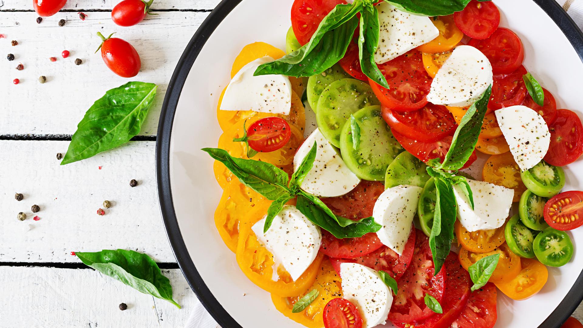 Salade de tomates et mozzarella